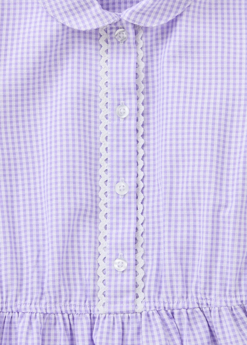 2 Pack Girls Traditional Lilac Gingham Dresses (3–13yrs) - Age 4 Years Image 2