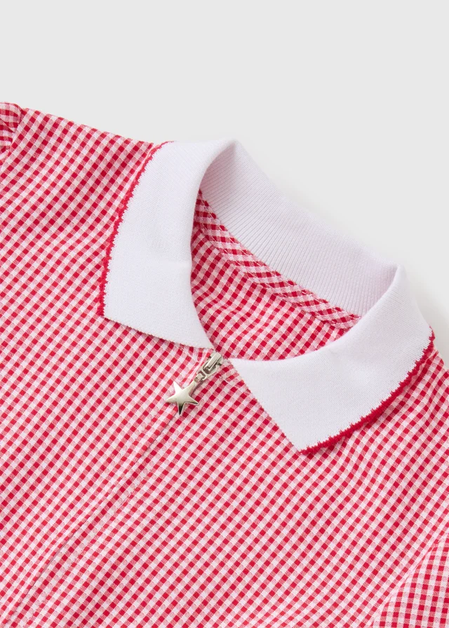 2 Pack Girls Red Gingham Playsuits (4-13yrs)