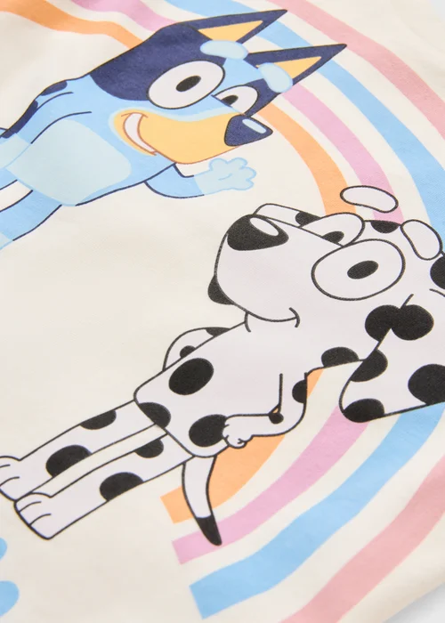 Bluey Girls Pink Flower T-Shirt & Cycle Shorts (1-7yrs) - 1 to 1 half years Image 2