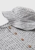 Baby Grey Stripe Romper & Hat Set (Newborn-23mths) - Up to 1 Month Image 2