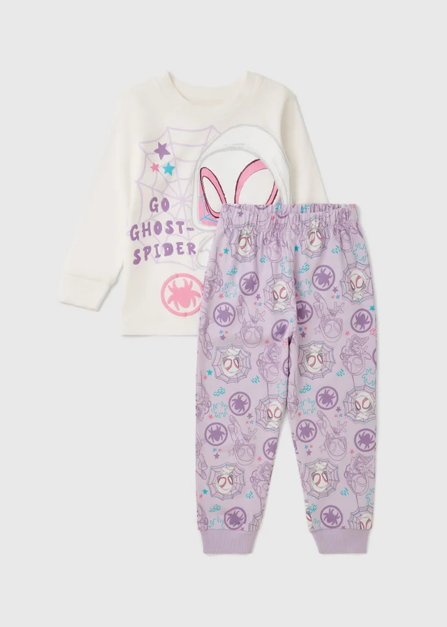 Girls Purple Ghost Spider Pyjama Set (1-7yrs)