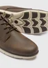 Brown Faux Leather Derby Shoe - Size 8 Image 2