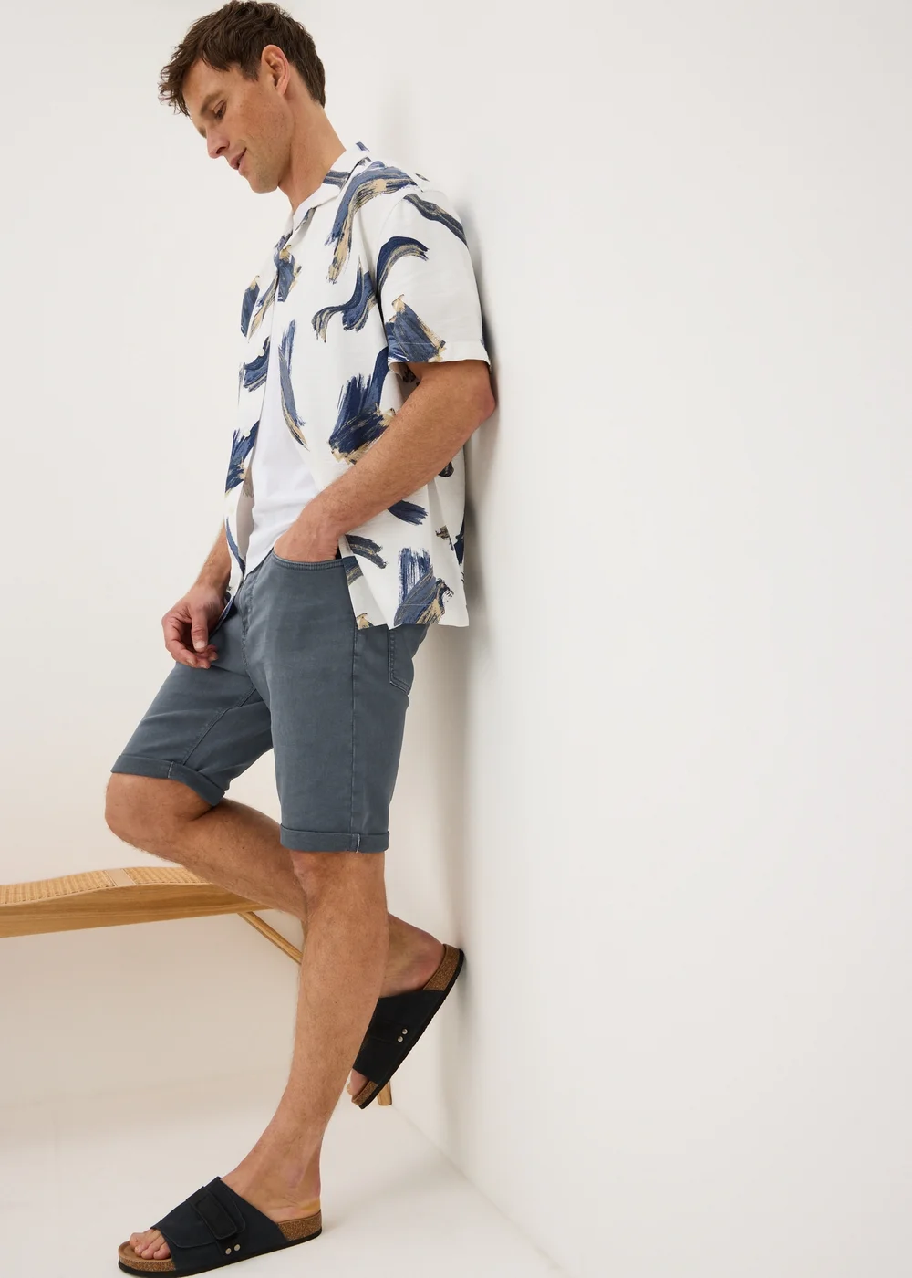 Steel Slim Fit Shorts - 30 waist Image 1