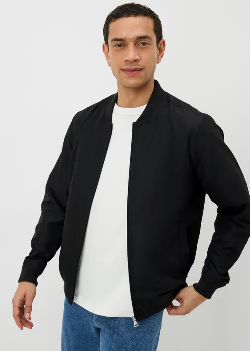 Black Lightweight Bomber Jacket - S Image 1