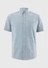 Blue Short Sleeve Oxford Shirt - Small Image 4