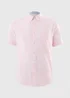 Pink Short Sleeve Oxford Shirt - Small Image 1