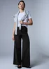 Black Wide Leg Jeans - Size 08 29 leg Image 2