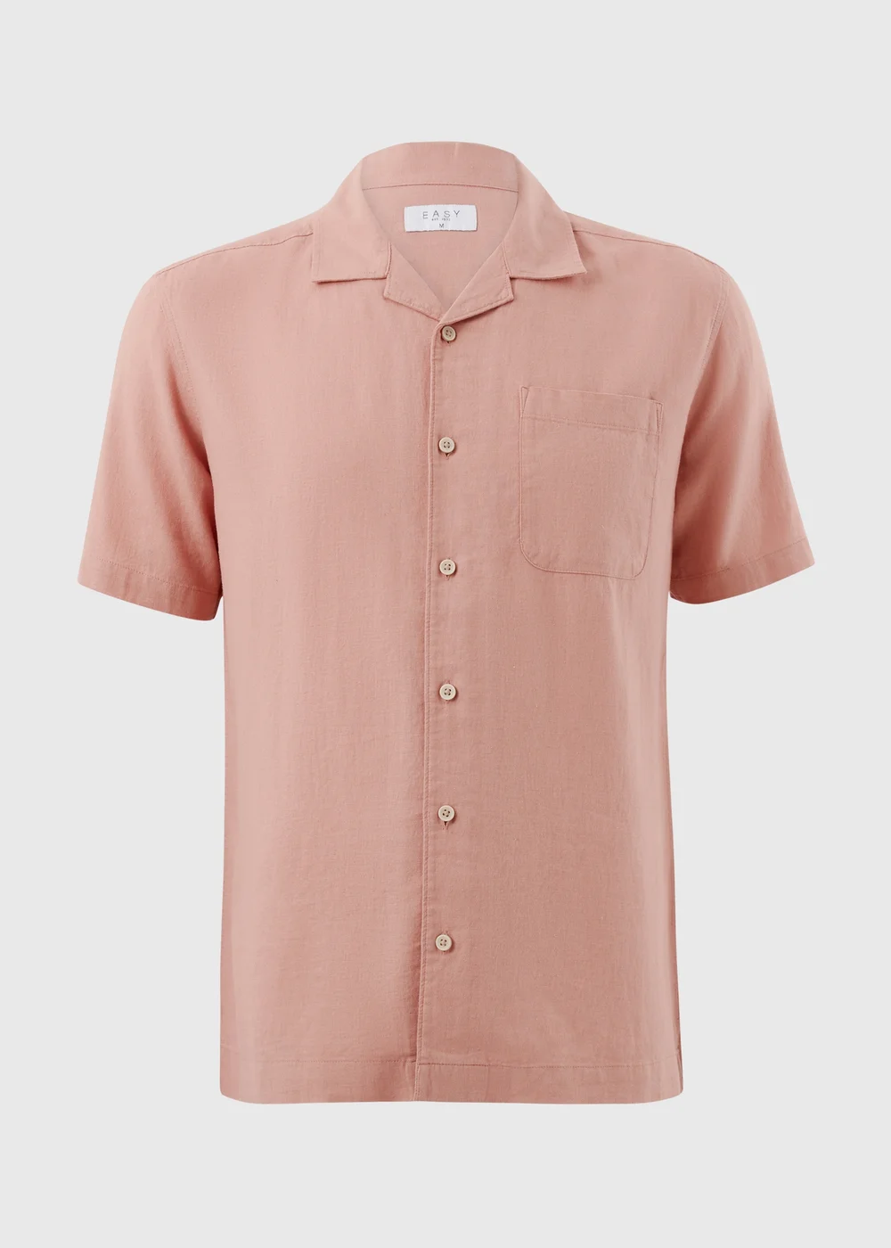 Pink Linen Rich Short Sleeve Shirt - Small Image 4