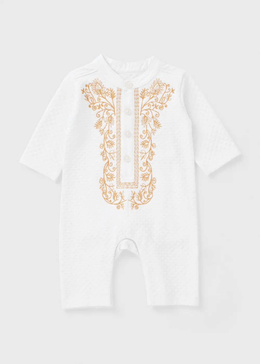 Baby White Eid Romper (Newborn-23mths) - Up to 1 Month Image 1