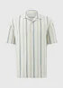 Ecru Stripe Short Sleeve Shirt - Small Image 4