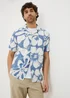 Blue Smart Floral Shirt - Small Image 2