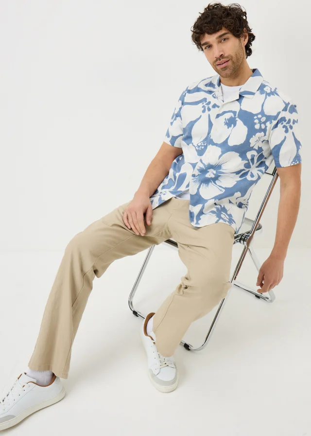 Blue Smart Floral Shirt