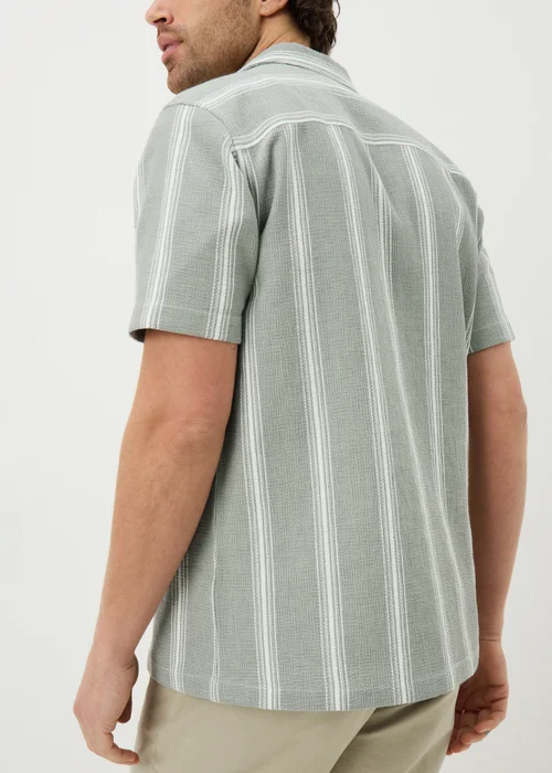 Khaki Stripe Cheesecloth Shirt - Small Image 3
