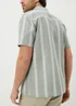 Khaki Stripe Cheesecloth Shirt - Small Image 3