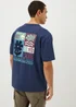 Navy Back Graphic T-Shirt - Small Image 3