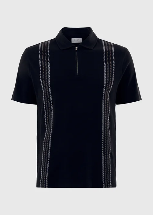 Black Chain Smart Polo Shirt - Small Image 4