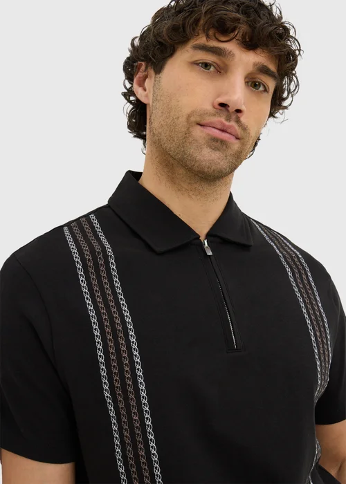 Black Chain Smart Polo Shirt - Small Image 2