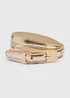 Gold Metallic Slim Belt - Small Image 1
