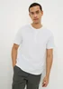White Grandad Collar T-Shirt - Small Image 2