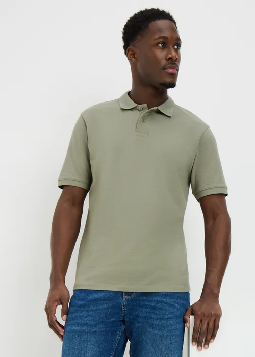 Khaki Solid Polo Top - Extra small Image 1