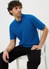 Blue Solid Polo Top - Extra small Image 1