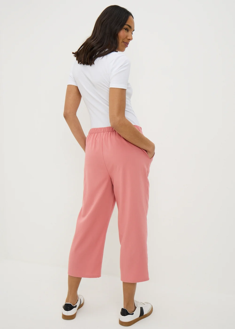 Pink Cropped Clipper Trousers - 20 Image 3