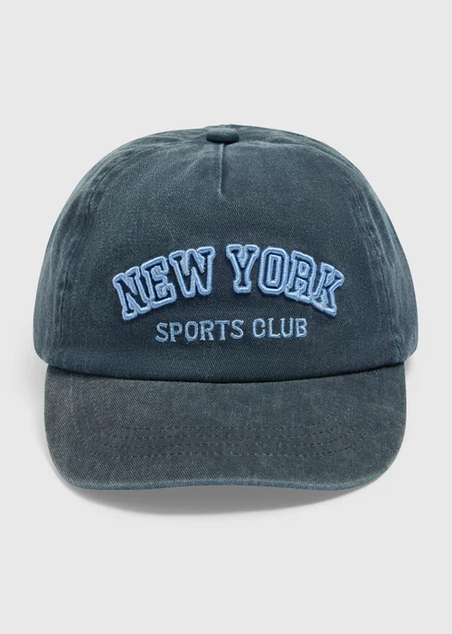 Boys Dark Wash New York Denim Cap (7-13yrs) - Age 7-10 Years Image 1