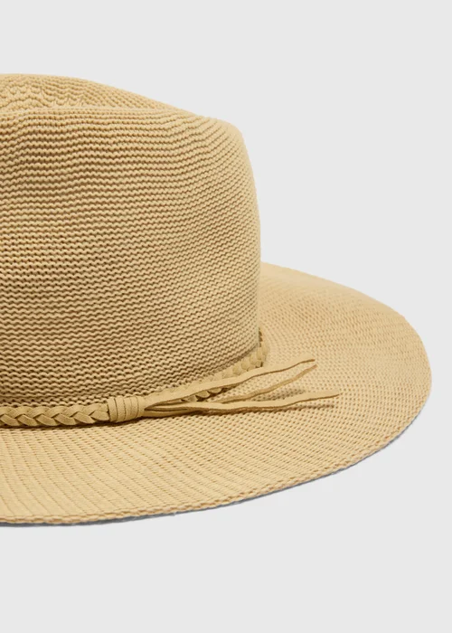 Natural Packable Trilby Hat - One Size Image 2