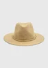 Natural Packable Trilby Hat - One Size Image 1