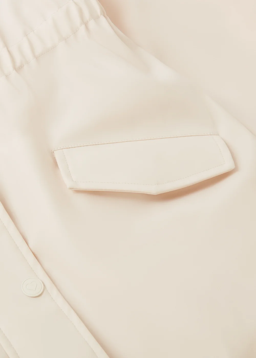 Girls Cream Elasticated Mac Coat (7-15yrs) - Age 7 Years Image 2