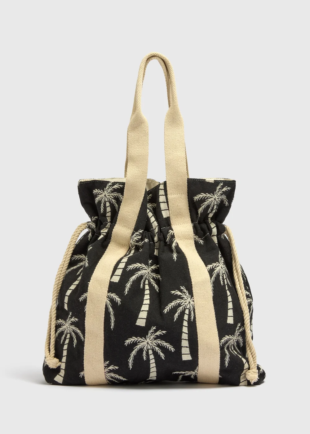 Black Palm Tree Beach Bag - One Size Image 1