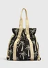 Black Palm Tree Beach Bag - One Size Image 1