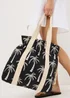Black Palm Tree Beach Bag - One Size Image 1