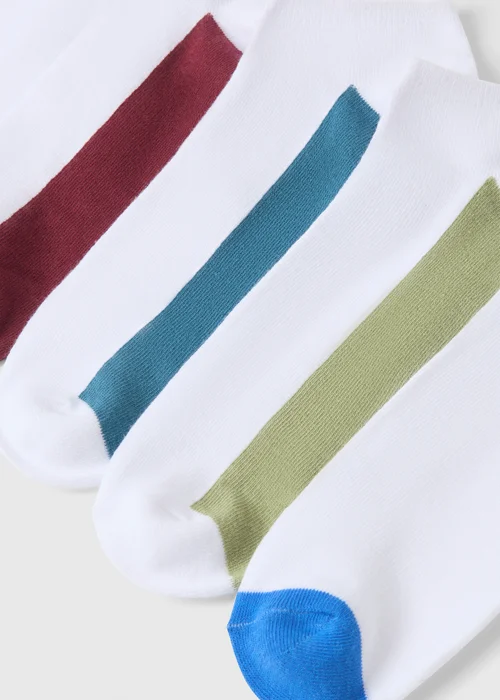 5 Pack White Footbed Trainer Socks - Sizes 6 - 8.5 Image 2