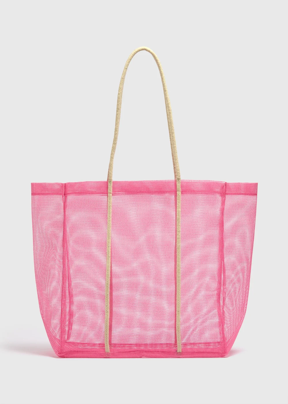 Pink Mesh Beach Bag - One Size Image 1