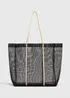Black Mesh Beach Bag - One Size Image 1