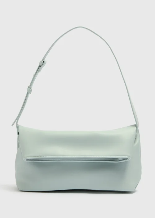 Blue Fold Over Shoulder Bag - One Size Image 3