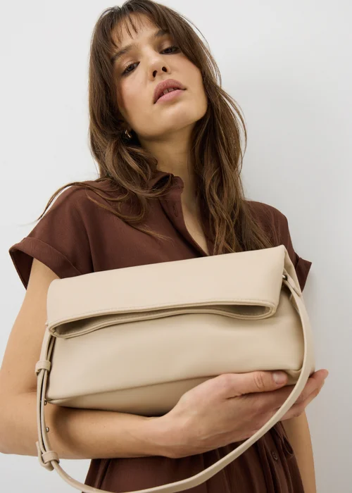 Stone Fold Over Shoulder Bag - One Size Image 2
