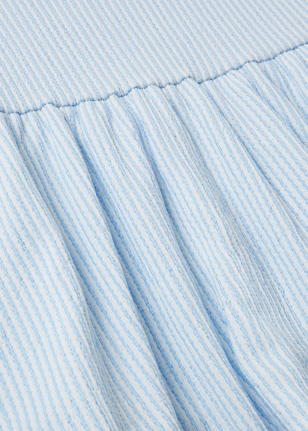 Girls Blue Stripe Crinkle Puffball Skirt - Age 7 Years Image 2