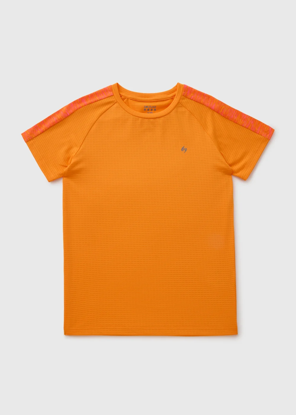 Souluxe Boys Orange Space Dye Shoulder Panel T-Shirt (7-15yrs) - 15 Yrs Image 1
