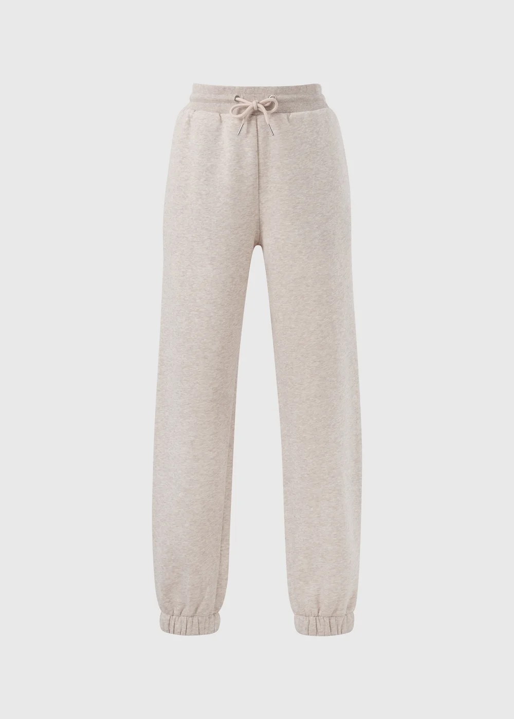 Oatmeal Cuffed Tapered Jogging Bottoms - Small Image 1