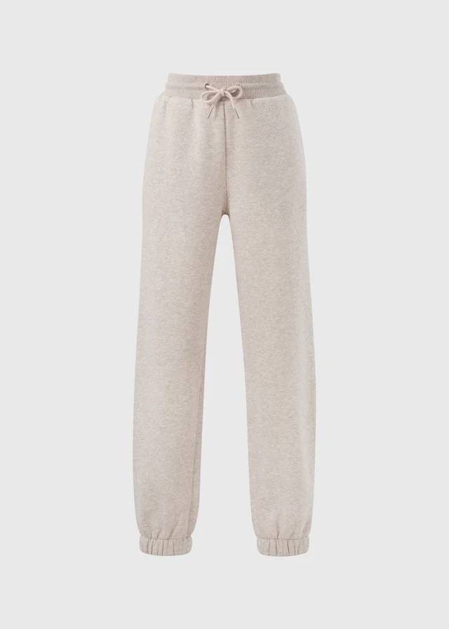 Oatmeal Cuffed Tapered Jogging Bottoms