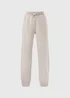 Oatmeal Cuffed Tapered Jogging Bottoms - Small Image 1