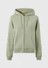 Sage Green Zip Up Hoodie - Small Image 1