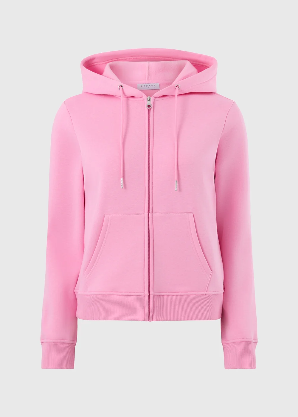 Bright Pink Zip Up Hoodie - Small Image 1