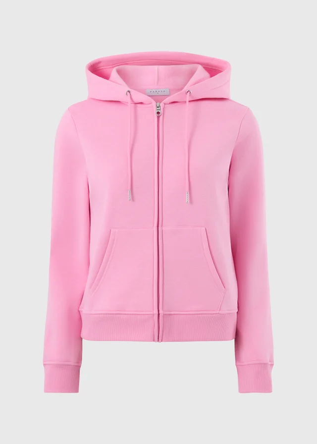 Bright Pink Zip Up Hoodie