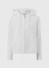 White Zip Through Hoodie - Small Image 1