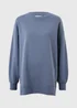 Blue Longline Sweatshirt - Small Image 1