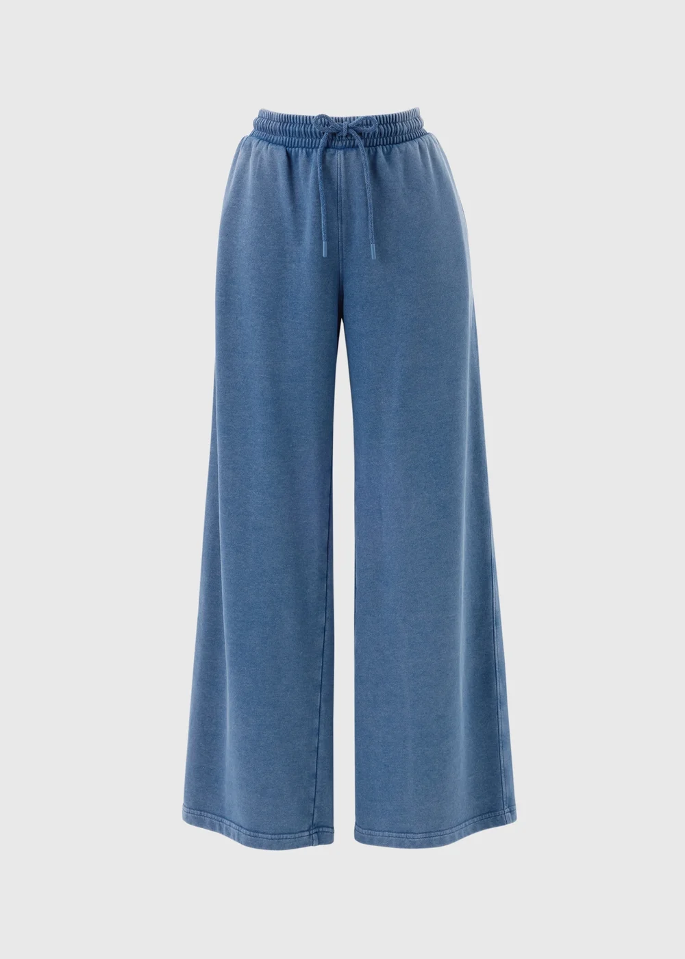Dusk Blue Acid Wash Wide Leg Jogging Bottoms - Extra small Image 1