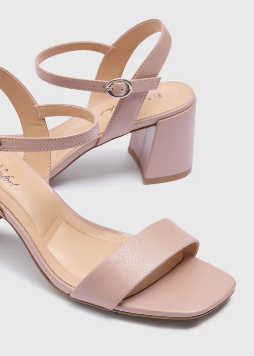 Blush Pink Block Heels - Size 3 Image 2